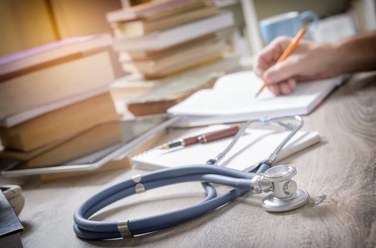 medical student studying