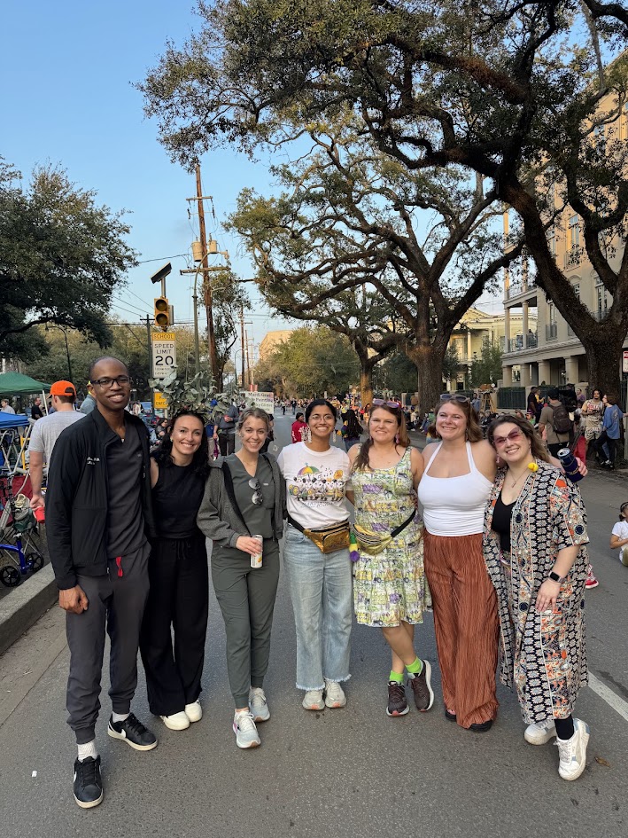 Group photo at Mardi Gras