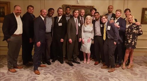 Attendees at the 2018 neurosurgery alumni reception at The Ritz in New Orleans.