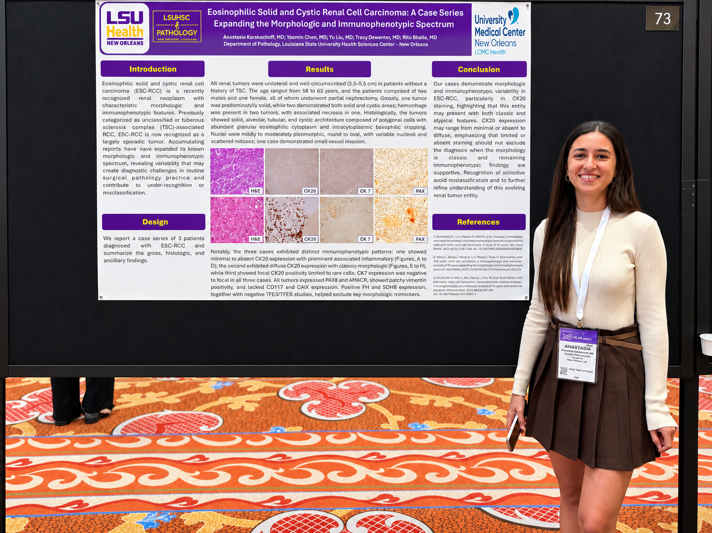 Dr. Anastasia Karakachoff presenting poster at CAP
