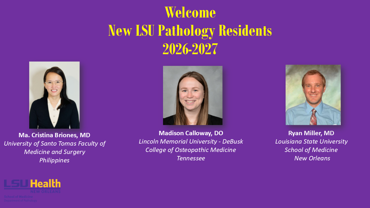 Incoming Pathology Residents