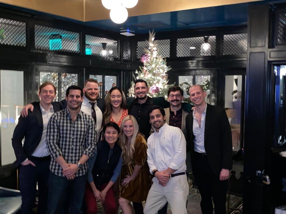 residents at holiday party